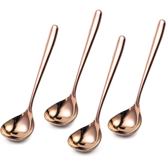 2Pcs/ 4Pcs Soup Ladle Sauce Ladle 304 Stainless Steel Small Serving Ladle Gravy Soup Spoon Ladle - 8 Inches