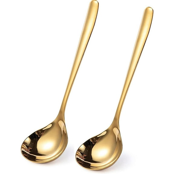 2Pcs/ 4Pcs Soup Ladle Sauce Ladle 304 Stainless Steel Small Serving Ladle Gravy Soup Spoon Ladle - 8 Inches