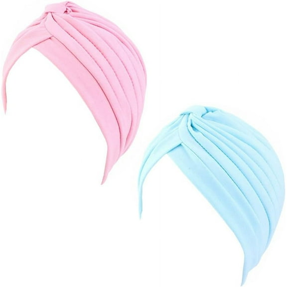 2Pcs/4Pcs Women's Cotton Turban Head Wrap Cancer Chemo Beanies Cap Headwear Cap Bonnet Hair Loss Hat