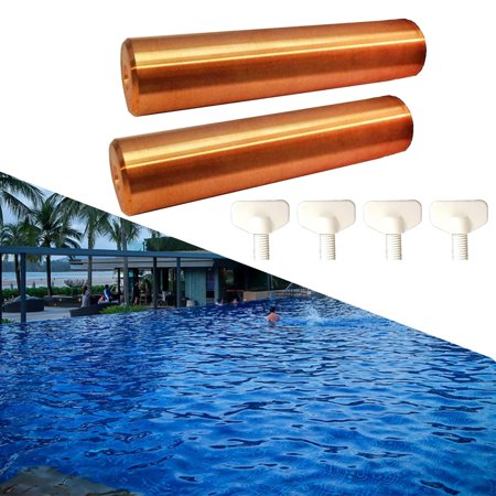 2Pcs 4inch Solar Copper Anode Replacement Part for Solar Pool Resistance Chlorine-Free Swimming Pool Saltwater Cleaning