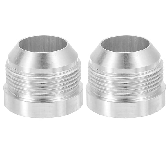 Uxcell 2Pcs Male 20AN Weld on Bung Fitting, Aluminum Alloy Flare Union Coupler, Silver