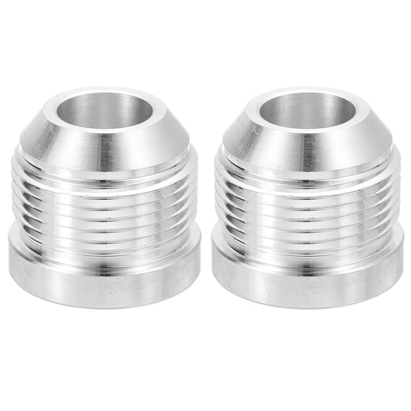 Uxcell 2Pcs Male 16AN Weld on Bung Fitting, Aluminum Alloy Flare Union Coupler, Silver
