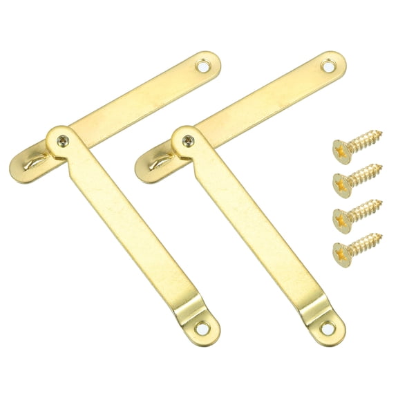 2Pcs 5.71"x0.43" Folding Lid Support Hinges, Right Side Lift Up Lid Stay Hinge Copper