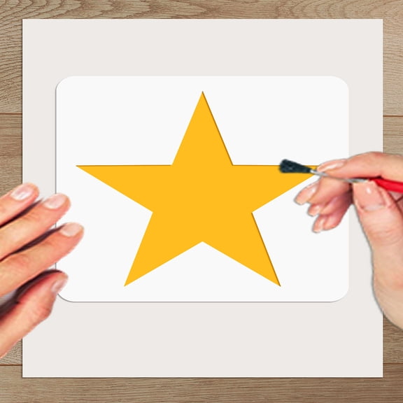 2Pcs 5.9x5.9 inch Plastic Drawing Painting Stencils Star Pattern Templates Reusable Star Templates