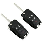 2Pcs 5-Button Car Key Remote FCC ID OHT01060512 Built-in Chip for Remote Locking, Unlocking, Trunk Open, and Remote Start