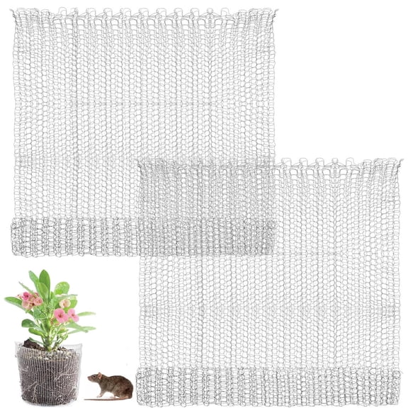 2Pcs 5 Gallon Plant Root Guard Baskets,Gopher and Vole Wire Baskets,Underground Stainless Steel Mesh Gopher Wire,Plant Wire Baskets,Gopher Cagesfor Plants, Trees, Flowers