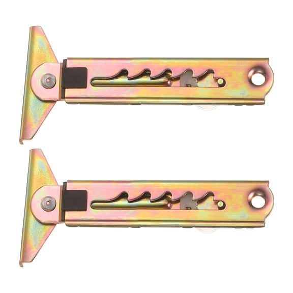 2Pcs 5-Gear Adjustable Lifting Bracket, Adjustable Angle Hinge Lift Rod Mechanism for Sofa Bed Massage Table Cabinet Wardrobe, Triangle Single End Color Zinc