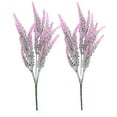 thumbnail image 1 of 2Pcs 5-fork Simulation Lavender Artificial Flowers for Home Wedding Decoration Clear Plastic, 1 of 8