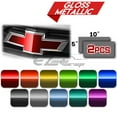 thumbnail image 1 of 2Pcs 5"x10" Chevy Emblem Bowtie Gloss Metallic Orange Vinyl Wrap Sticker Decal Film Sheet, 1 of 7