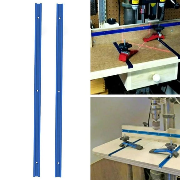 2Pcs 500Mm Double-Cut T-Track T-Slot Miter Track Aluminum Alloy for Router Table