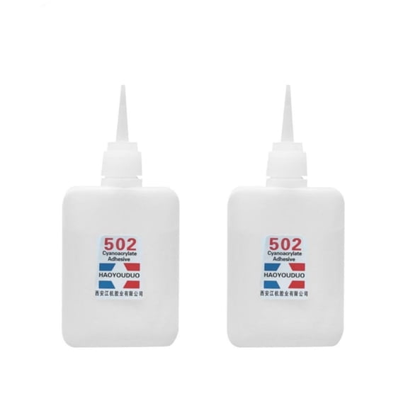 2Pcs 502 Super Glue, Instant Quick-Drying Strong Adhesive for Crafts, Woodworking, DIY Repairs, Hobby Models