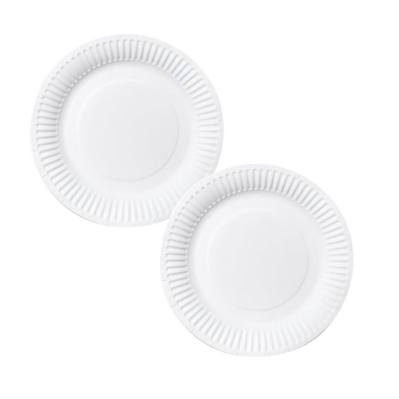 2Pcs 50Pcs 6 Inch Disposable Party Paper Plates White Diy Baby Birthday Party Decorative Paper Dinner Plates Home Decor