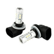 2Pcs 50W H27 881 Super Bright 10 LED Fog Drl Headlight Light Bulb White Lamp