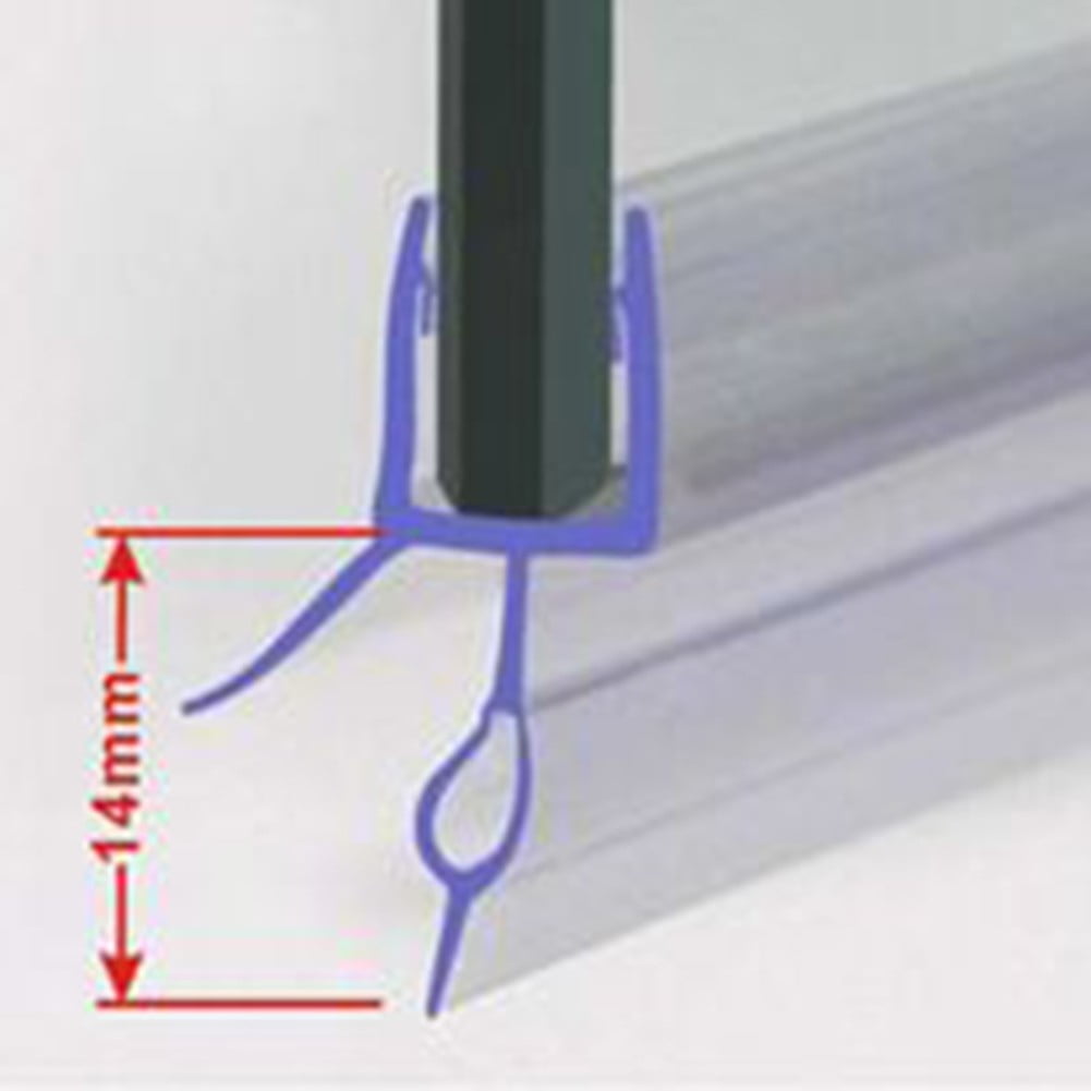 2Pcs 50cm Replacement Seal Shower Door Bottom Seal 6/8/10/12mm Water