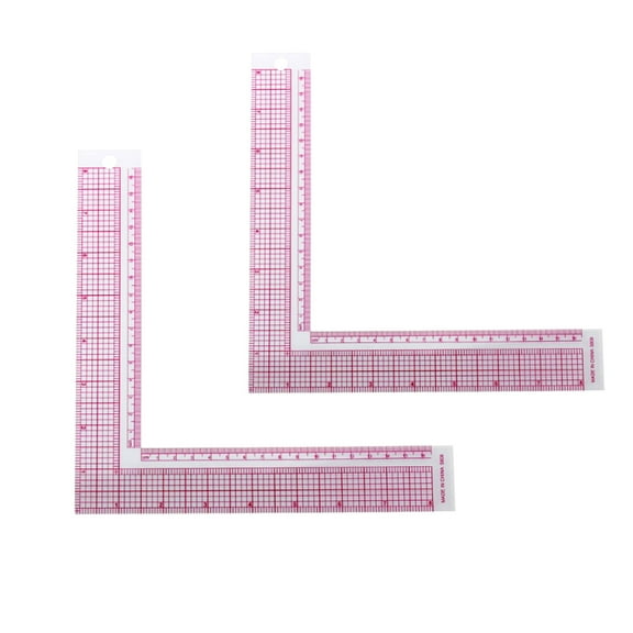 2Pcs 5808 Built-in Square Ruler Corner L-Shaped Garment Grading
