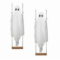 thumbnail image 1 of 2Pcs 5FT Hanging Swing Ghost Halloween Decor - Adjustable Height LED Lighted Outdoor Halloween Decorations for Porch, Yard & Trees, Spooky Cute Ghosts Lights with 8 Lighting Modes, 1 of 6
