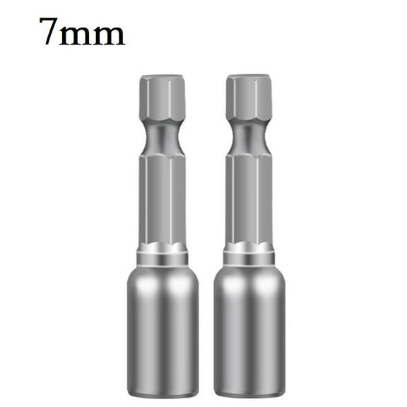 2Pcs 6-1300cmm Socket Magnetic Nut Screwdriver 1/4In Hex Electric Drill Bit