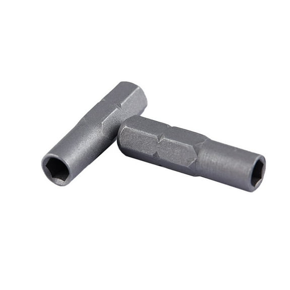 2Pcs 6.35mm 1/4" Insert Bit Adapter to 4mm Hex Shank Screwdriver Bit Adapters