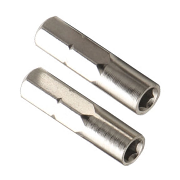 2Pcs 6.35mm 1/4" Insert Bit Adapter to 4mm Hexagonal Screwdriver Tool Bit Socket Adapters Holder Converters