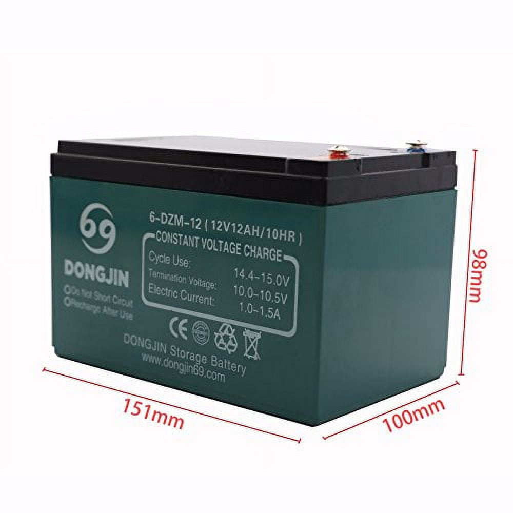 2Pcs 6-DZM-12 Motorcycle Battery Rechargeable 12V 12AH Electric Scooter Bike Go Kart (2)