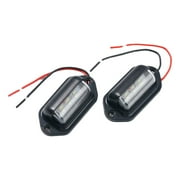 2Pcs 6 LED License Number Plate Light Lamps For Truck SUV 1224V Trailer K2AU