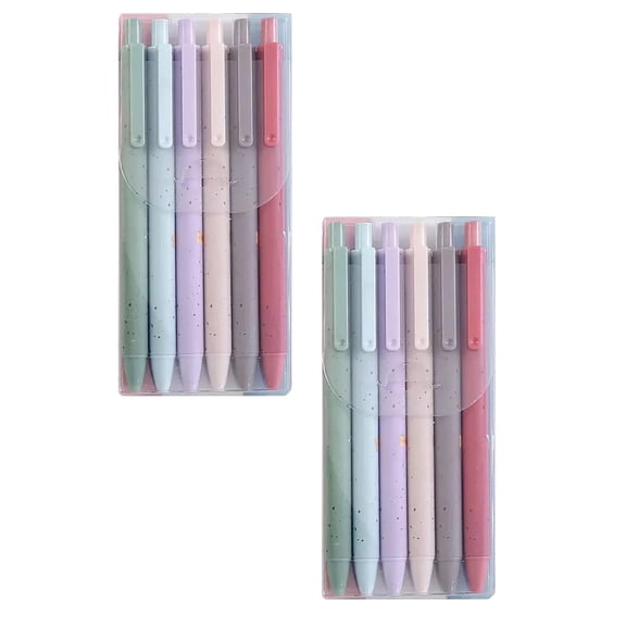 2Pcs 6 Of Silicone Pens Cute Cartoon High Student Exam Pressure Pen 1Ml Ballpoint Pen In One Size Office&Craft&Stationery
