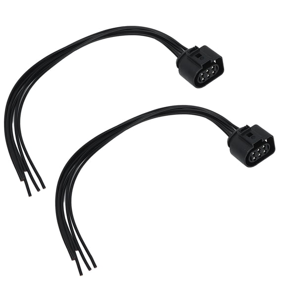 2Pcs 6 Pin Wired Connector Plug High Flexibility Stable Pigtail Harness Replacement 1J0 973 733 for Automotive Oxygen Sensors TT MK2 8J (8.66 inches / 22 cm) Professional Grade Electrical Components
