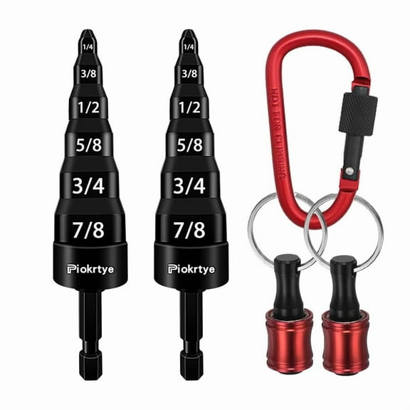 2Pcs 6 in 1 HVAC Copper Expander Swaging Tool, Tube Boring Drill Bits, Air Conditioner Pipe Flaring Tool