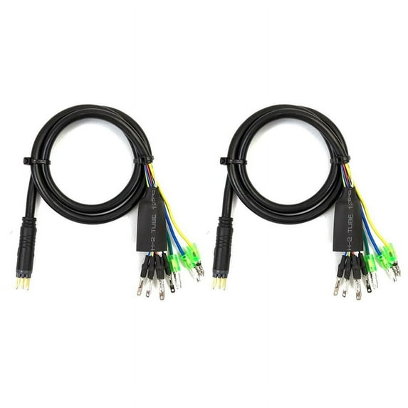 2Pcs 60cm E-Bike 9Pin Motor Convert Extension Cable Cord Waterproof Connector for Front Rear Wheel Hub Motors