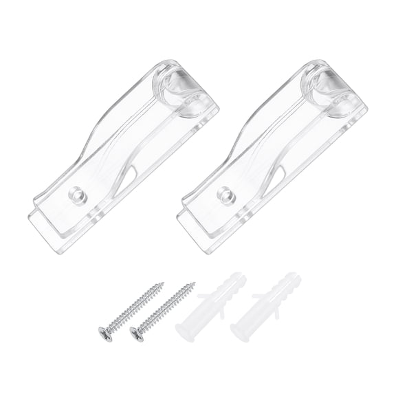 2Pcs 60x17.5mm Roller Shade Chain and Cord Hold Down, Bead Chain Hook, Clear