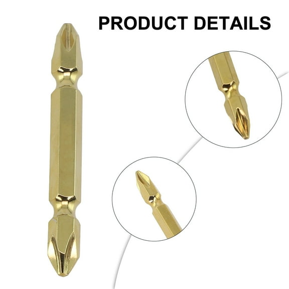 2Pcs 65/100Mm Ph2 Cross Screwdriver Bits Double Heads Non-Slip Impact Drill Bit Cross Bits Electric Screwdriver Bits Hand Tools Fangkenuo