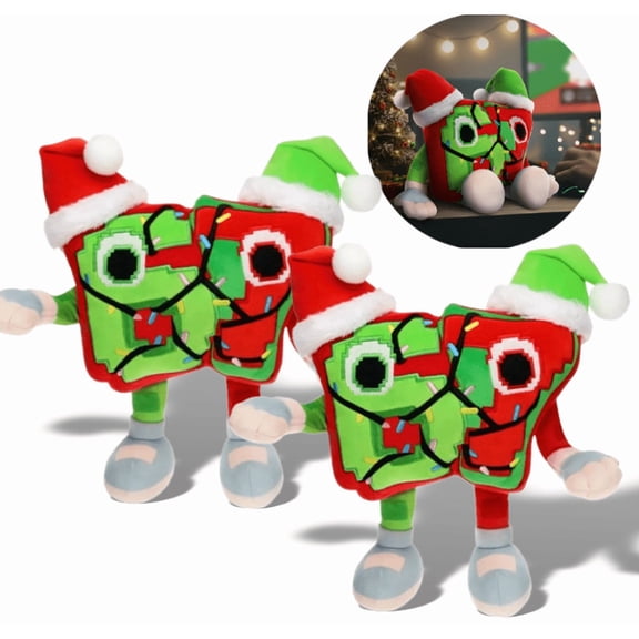 2Pcs 67-Festive Chaos Plush – 9.84 Inch Steal a Brainrot-Inspired Plush, Weird-Cute Stuffed Toy with Time-Defying Charm, Ultimate Meme Gift for Collectors & Holiday Fun