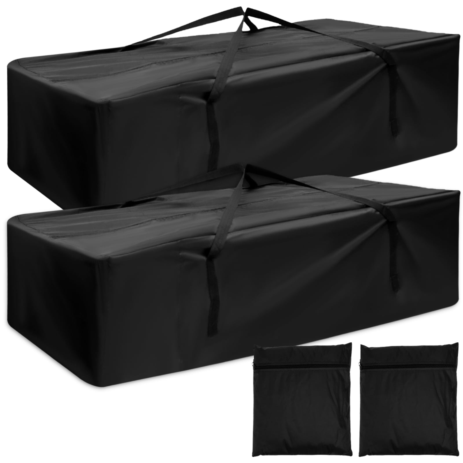 2Pcs 68in Garden Furniture Cushion Storage Bag Waterproof 210D Oxford Fabric Storage Bag Rip Proof Outdoor Furniture Storage Bags with Handle and Zipper Portable Furniture Storage Bag for Home Patio