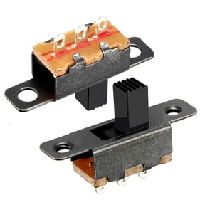 2Pcs 6mm Vertical Slide Switch SPDT 2 Position 3 Terminals PCB Panel Latching