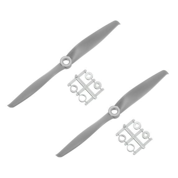 2Pcs 6x5.5 Inch Propeller RC Propellers 2-Vane Blades Props Gray with Adapter Rings for RC Airplane Aircraft Prop Replacement