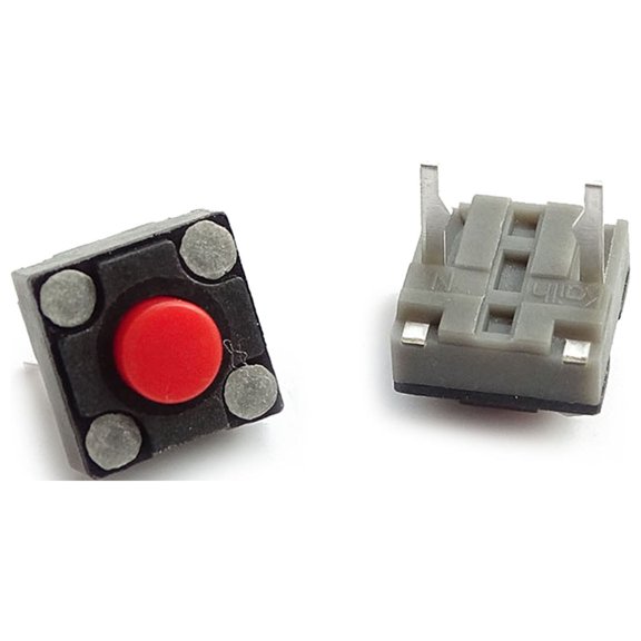 2Pcs 6x6x4.3mm Tactile Pushbutton Switches 5M Clicks 2Pin Momentary Switch Quiet