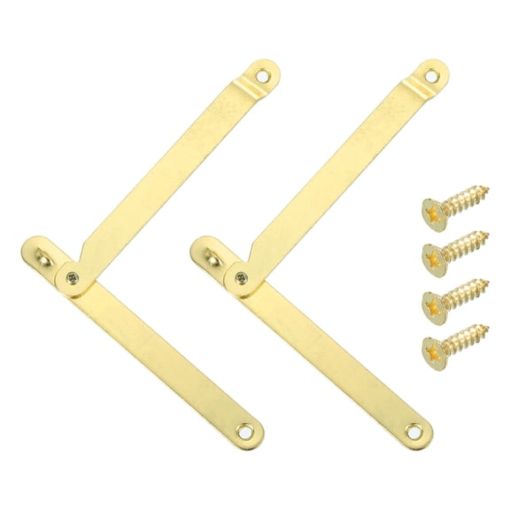 2Pcs 7.09"x0.43" Folding Lid Support Hinges, Left Side Lift Up Lid Stay Hinge Copper