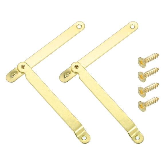 2Pcs 7.09"x0.43" Folding Lid Support Hinges, Right Side Lift Up Lid Stay Hinge Copper