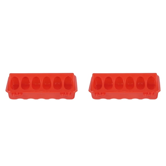 2Pcs 7.9x2.5 Inch Flip Top Poultry Feeder Trough, Small Chick Feeder Plastic Chicken Feeder No Waste Spill Proof for Birds Small Poultry, Chick Feeder Trough Plastic Flip Top Poultry Feeders