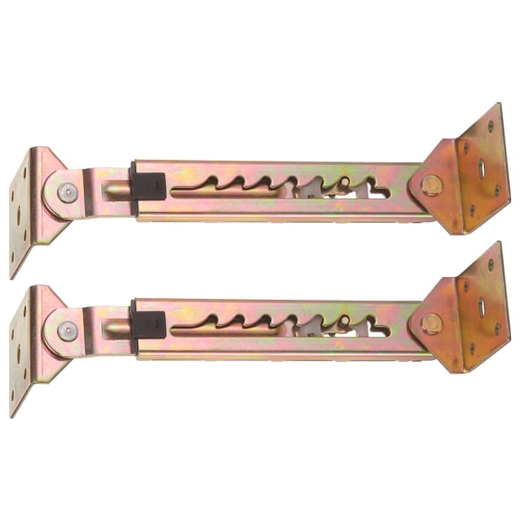 2Pcs 7-Gear Adjustable Lifting Bracket, Adjustable Angle Hinge Lift Rod Mechanism for Sofa Bed Massage Table Cabinet Wardrobe, Square Double End Color Zinc