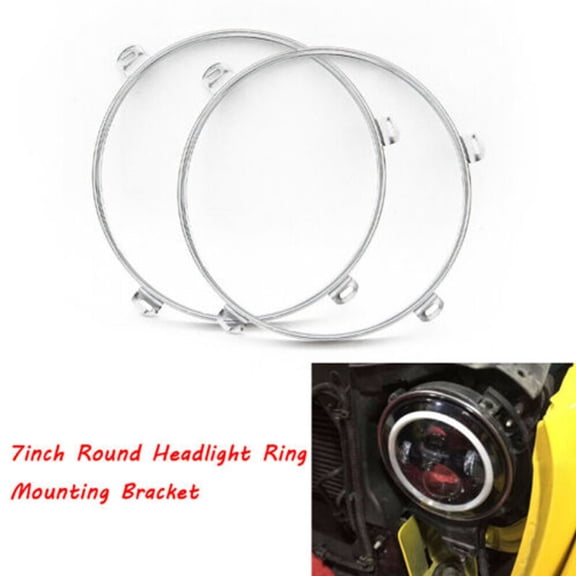 2Pcs 7 Inch Headlight Mount Bracket Ring for Jeep for Wrangler JK JKU 2007-2018
