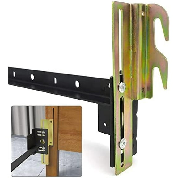2Pcs 711 Bolt on to Hook on Bed Frame Conversion Brackets with Hardware Hook, Headboard Hook Set,Hook on Bed Frame Brackets Adapter,Hook on Bed Rail