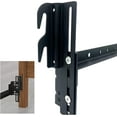 thumbnail image 1 of 2Pcs #711 Bolt-On to Hook-On Bed Frame Conversion Brackets for Headboard or Footboard,Bed Hook Adapter kit with Hardware, Hook on Bed Rails Brackets(Black), 1 of 7