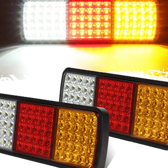 2Pcs 75 LED Truck Tail Light Bar Waterproof 12V Turn Signal Brake Reverse Running Lights Taillight IP68 for Boat Snowmobile Utility Trailer Flatbed Trucks Bed Pickups RV Camper UTV UTE Vans