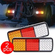 2Pcs 75LED Rear Tail Light Bar Turn Signal Brake Reverse Lamp For Truck Trailer