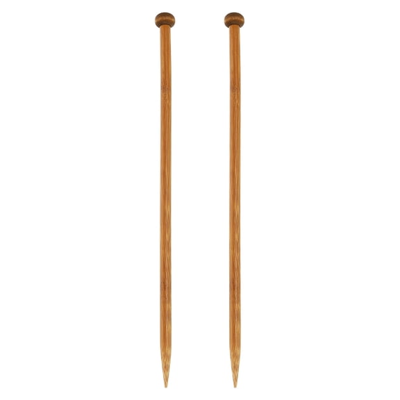 Uxcell 2Pcs 7mm Bamboo Knitting Needle Straight Single Pointed 9.8 inch Long