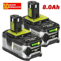 2Pcs 8.0Ah For Ryobi 18V P108 One   Plus High Capacity Battery Lithium-Ion P109 New