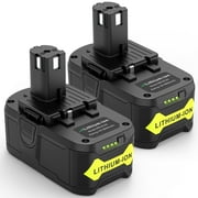 2Pcs 8.0Ah Replacement Battery for Ryobi ONE+ 18Volt Battery Replacement P102 P103 P104 P105 P107 P109 Cordless Tool Batteries Lithium-Ion Battery with P117 Battery Charger