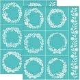 thumbnail image 1 of 2Pcs 8.6x11 Inch Flower Self-Adhesive Silk Screen Printing Stencil Garland Roses Silk Screen Stencil, 1 of 9