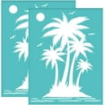 thumbnail image 1 of 2Pcs 8.6x11 Inch Self-Adhesive Silk Screen Printing Stencil Coconut Tree Pattern Mesh Transfers Stencil, 1 of 9